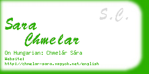 sara chmelar business card